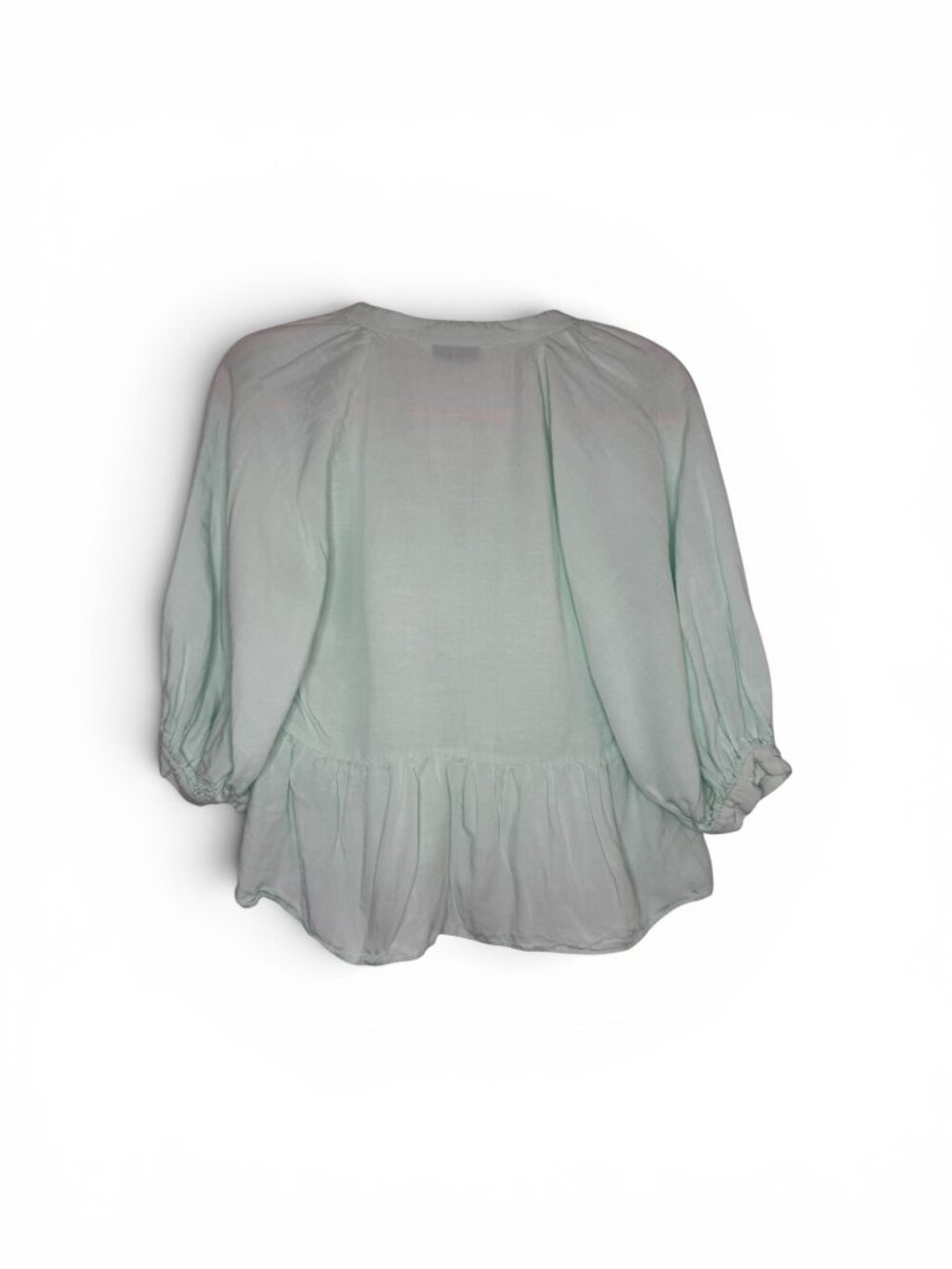 Amanda Uprichard Diego Blouse– S- Linen Blend- Mint- MSRP $150- Rent the Runway - Picture 5 of 11